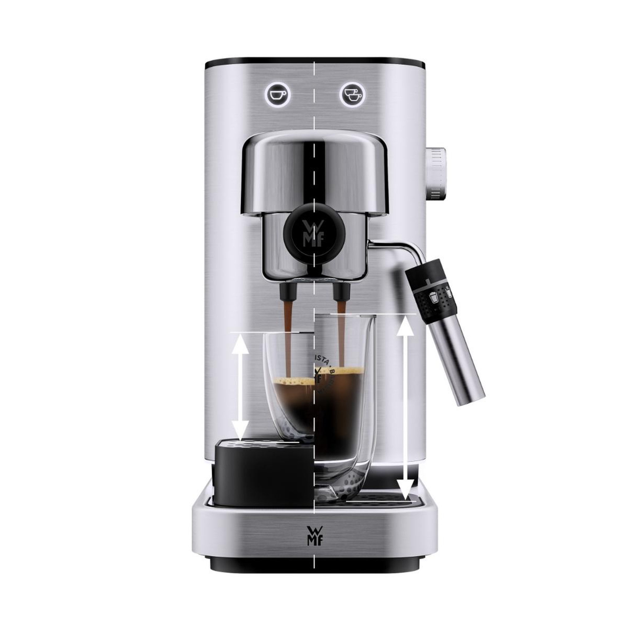 Voir la diapositive 4 : WMF Machine à expresso 15 bars inox - 0412370011