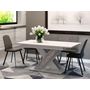 Voir la diapositive 2 : BEST MOBILIER Buriti - table à manger extensible - blanc et effet marbre - 4 à 6 personnes