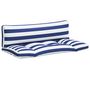 Voir la diapositive 2 : VIDAXL Coussins de palette lot de 2 rayures bleues/blanches