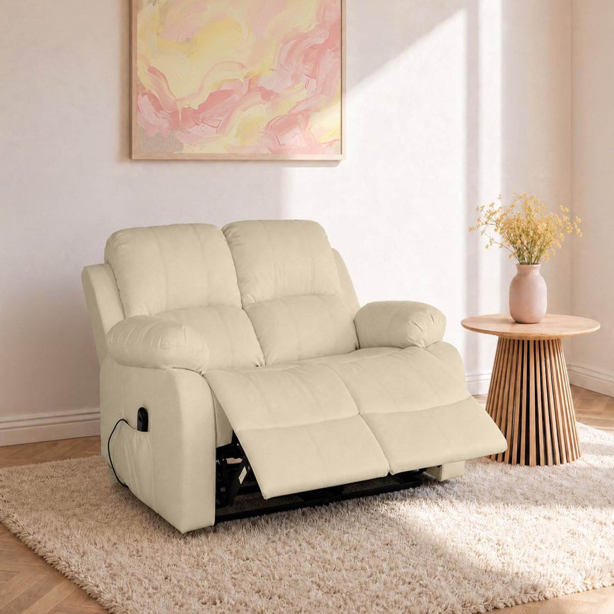 Voir la diapositive 2 : BEST MOBILIER Armand - canapé 2 places relax électrique en simili