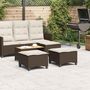 Voir la diapositive 3 : VIDAXL Tabourets jardin coussins 2pcs marron 55x55x36cm resine tressee