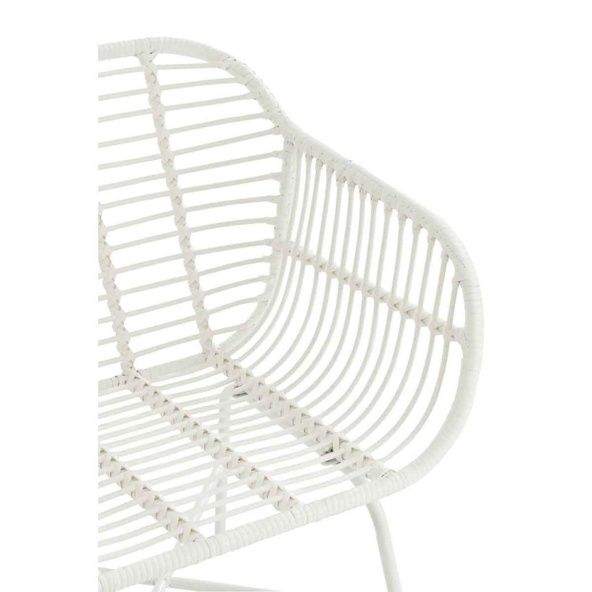 Voir la diapositive 6 : J-LINE Chaise de jardin design  celeste  82cm blanc