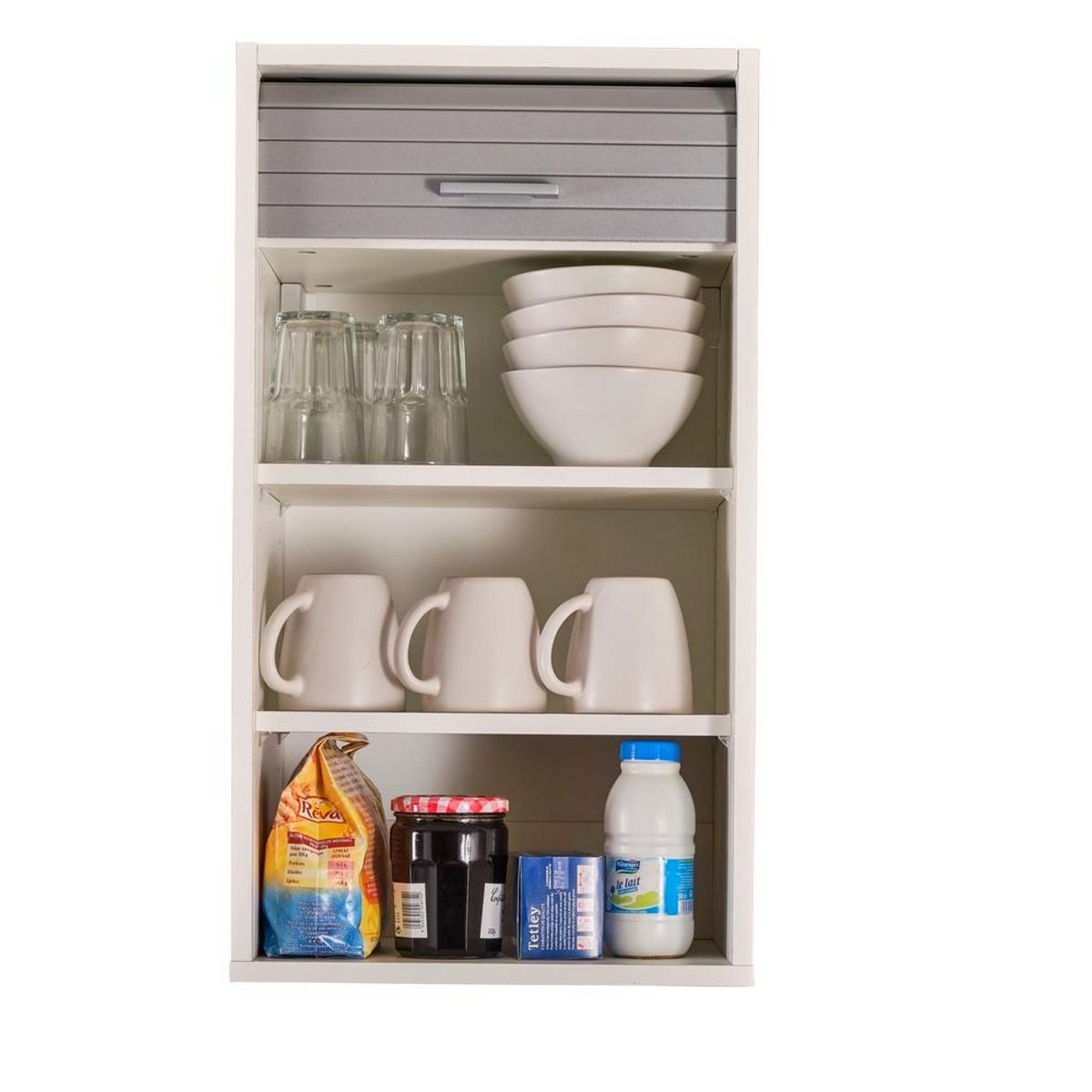 Rangement de cuisine à rideau coloris blanc L40 cm - COOKING