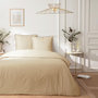 Voir la diapositive 1 : FUTURE HOME Parure de lit 2 personnes en satin de coton unie