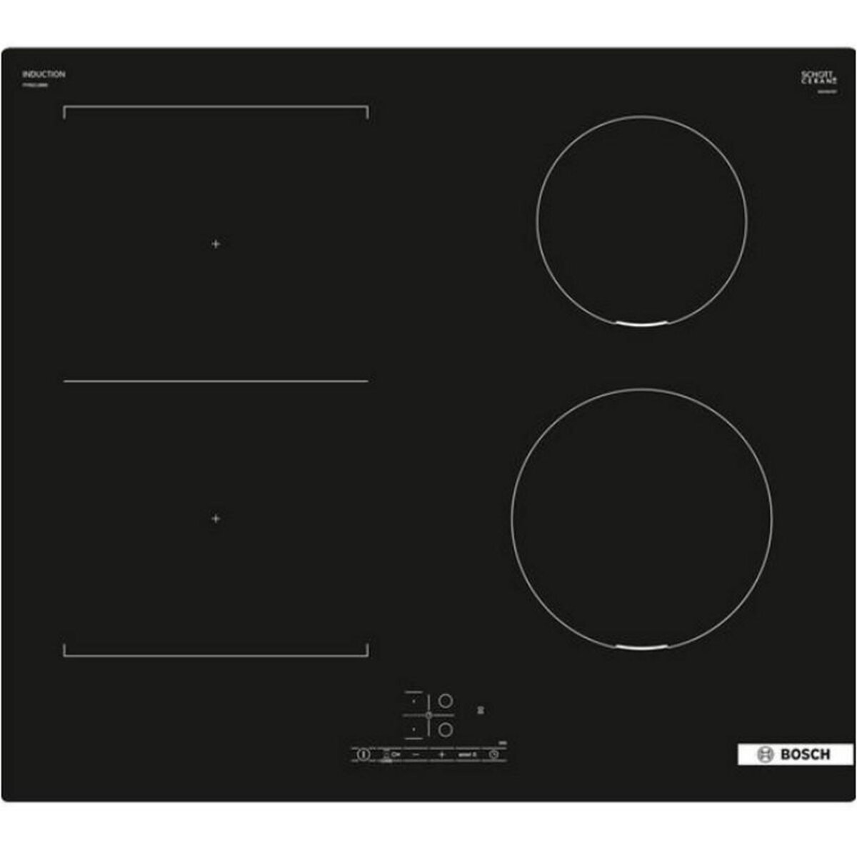 BOSCH Table de cuisson induction 60cm 4 feux 7400w noir - PVQ611BB6E