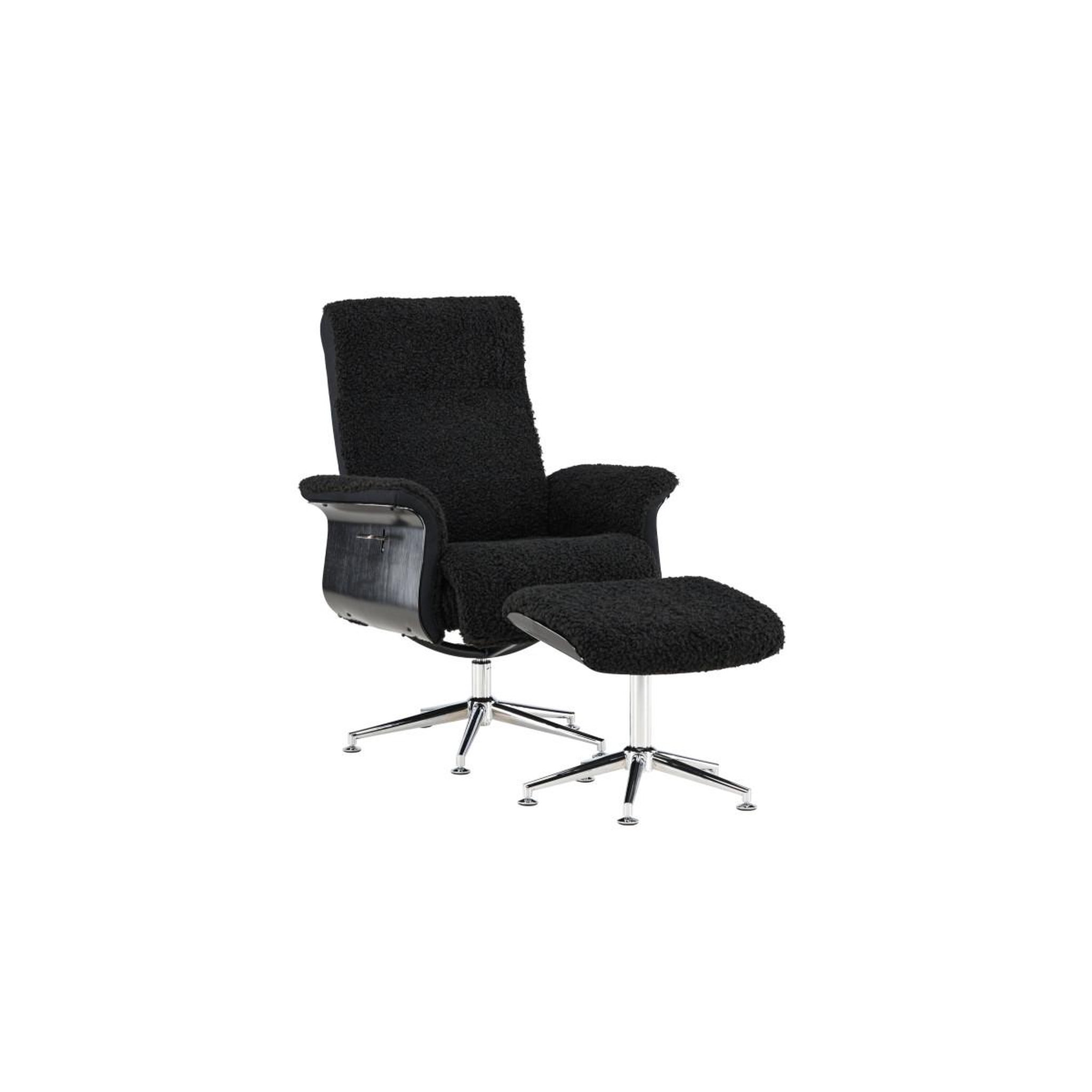 Voir la diapositive 5 : Paris Prix Fauteuil avec repose-pieds  hagon  112cm gris foncé