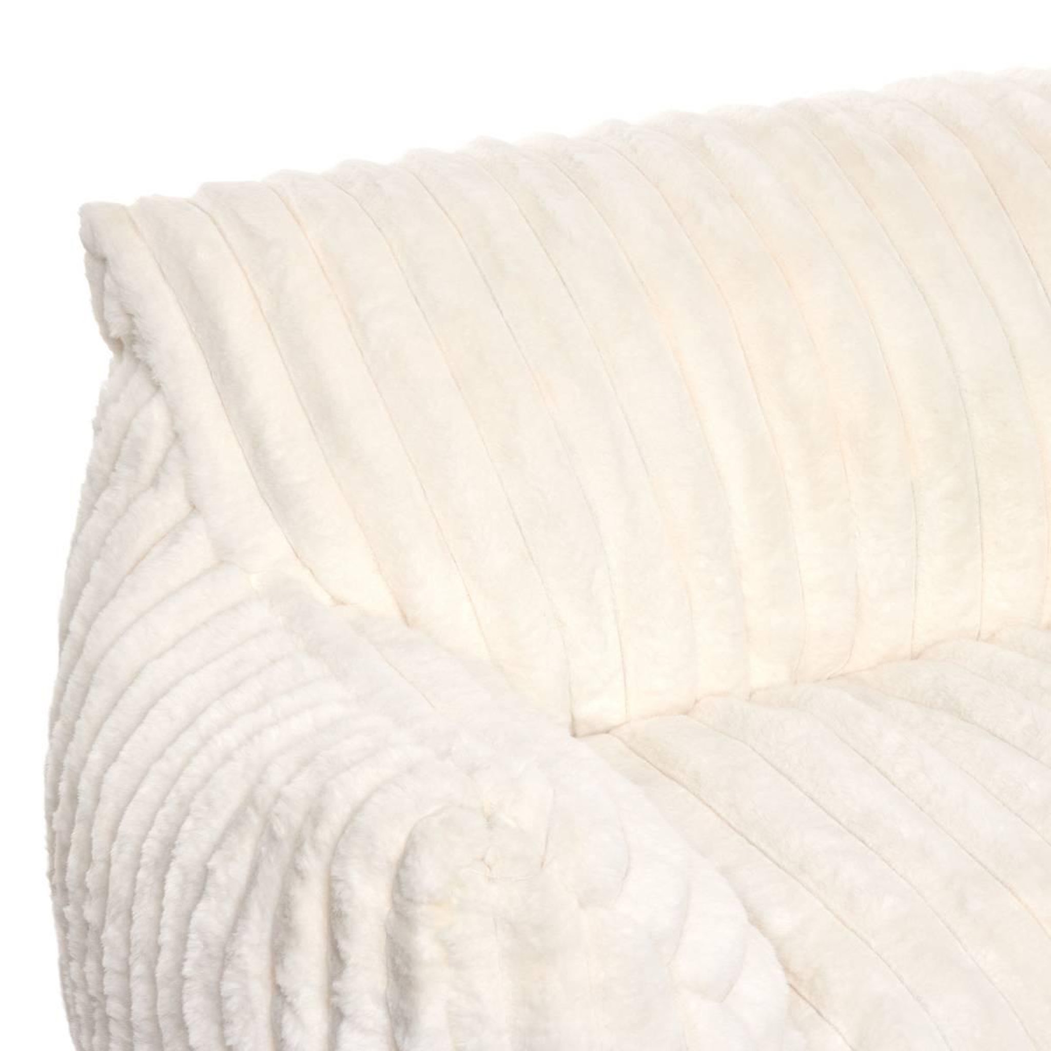 Voir la diapositive 2 : Atmosphera Kids Canapé Enfant en Velours Côtelé  Muzi  100cm Blanc