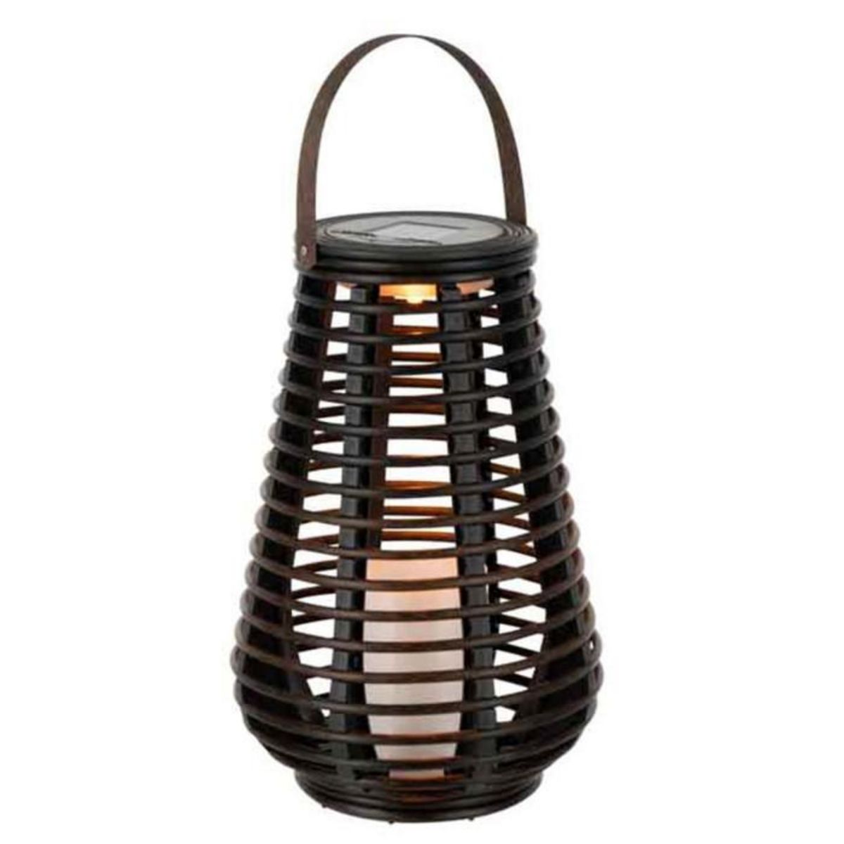 Paris Prix Lanterne Design Led  Énergie Solaire  27cm Marron