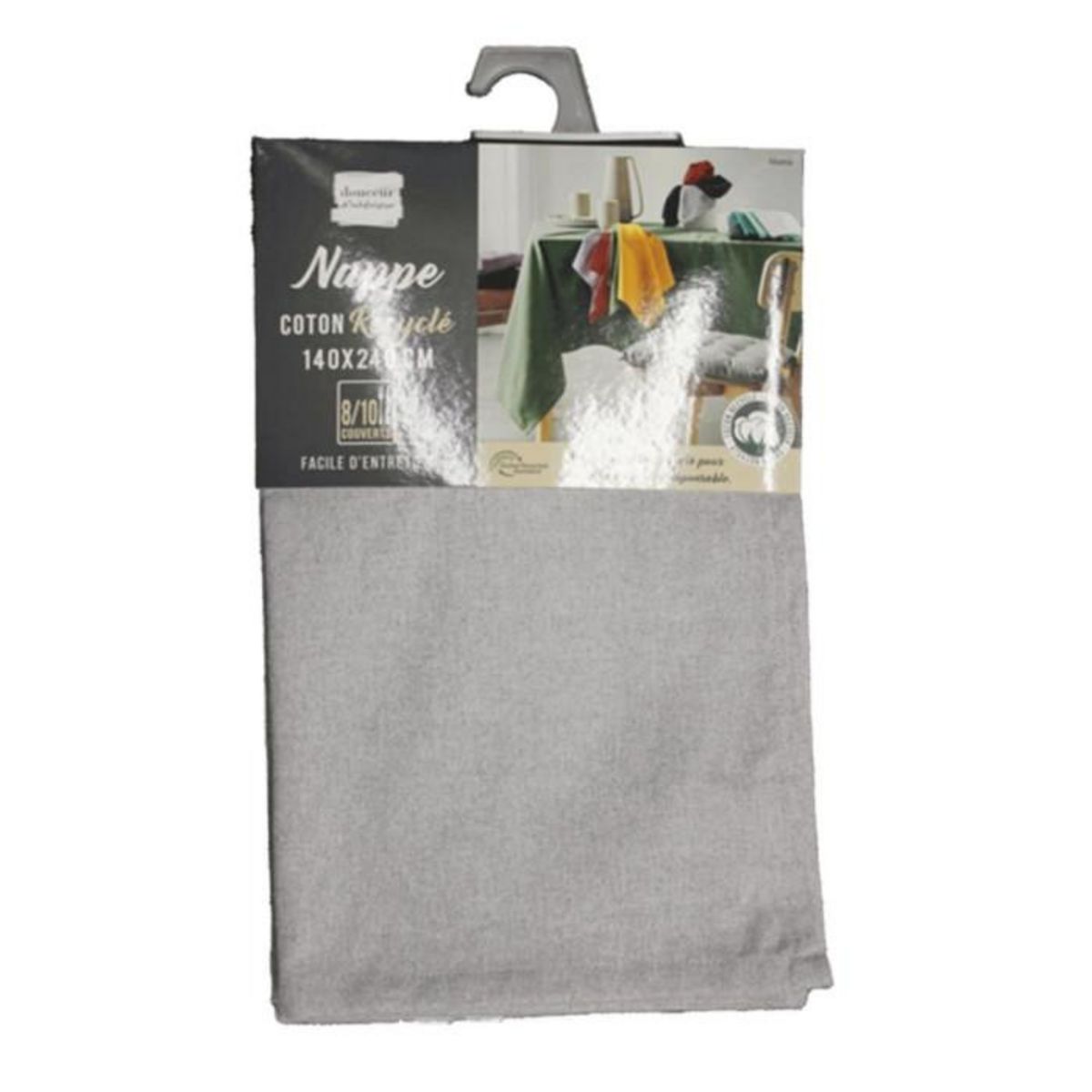 Paris Prix Nappe Rectangulaire  Mistral  140x240cm Gris Chiné