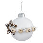 Voir la diapositive 1 : FEERIC LIGHT & CHRISTMAS Boule de Noël en Verre  Hors Piste  6cm Blanc