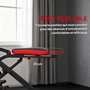 Voir la diapositive 6 : HOMCOM Machine à adominaux - appareil de fitness pliable réglable - rouge noir