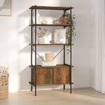 VIDAXL Etagere a 5 niveaux armoire 80x40x163cm Acier bois d'ingenierie