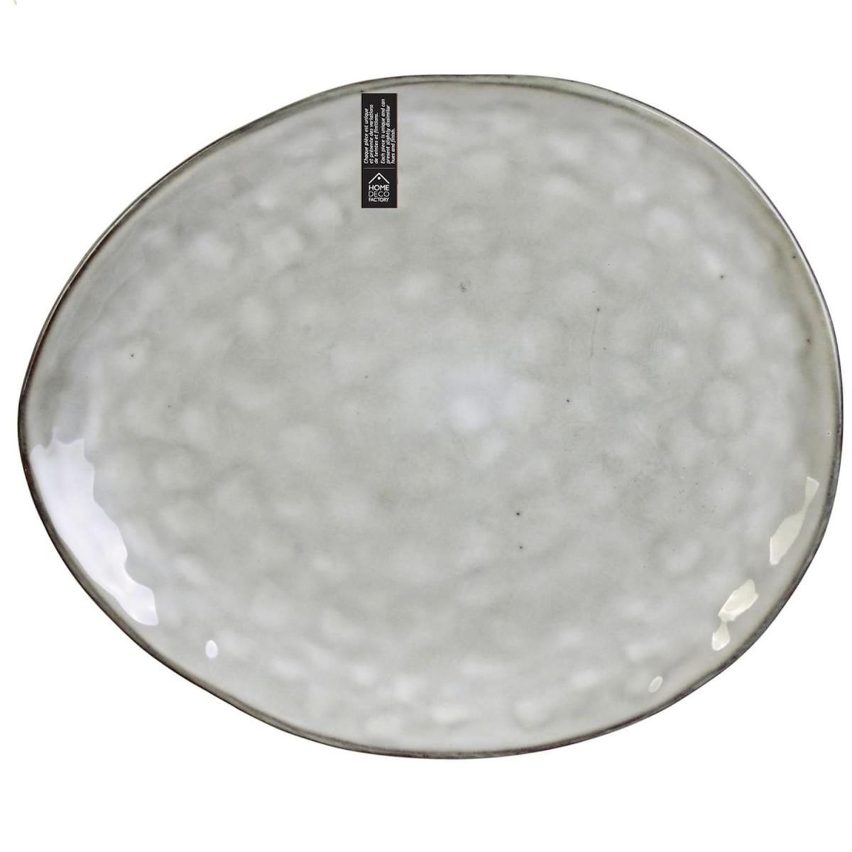 Paris Prix Lot de 6 Assiettes Plates  Au Grès  27cm Gris