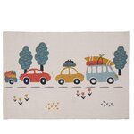 FUTURE HOME Tapis enfant voiture en coton canvas 60x90cm