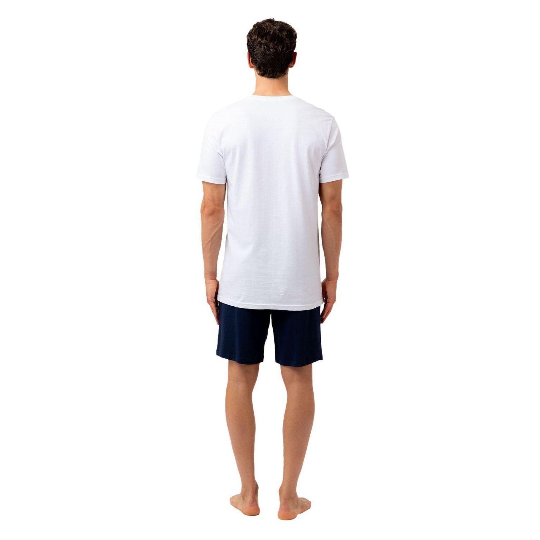 Voir la diapositive 5 : FILA Ensemble pyjama court homme en coton jersey FPS1194