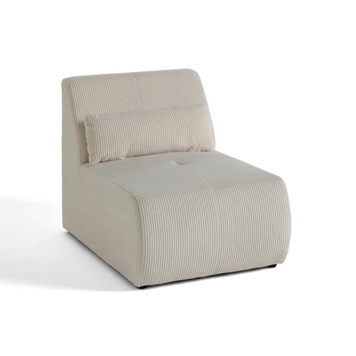 LISA DESIGN Onyx - fauteuil sans accoudoirs - en velours côtelé