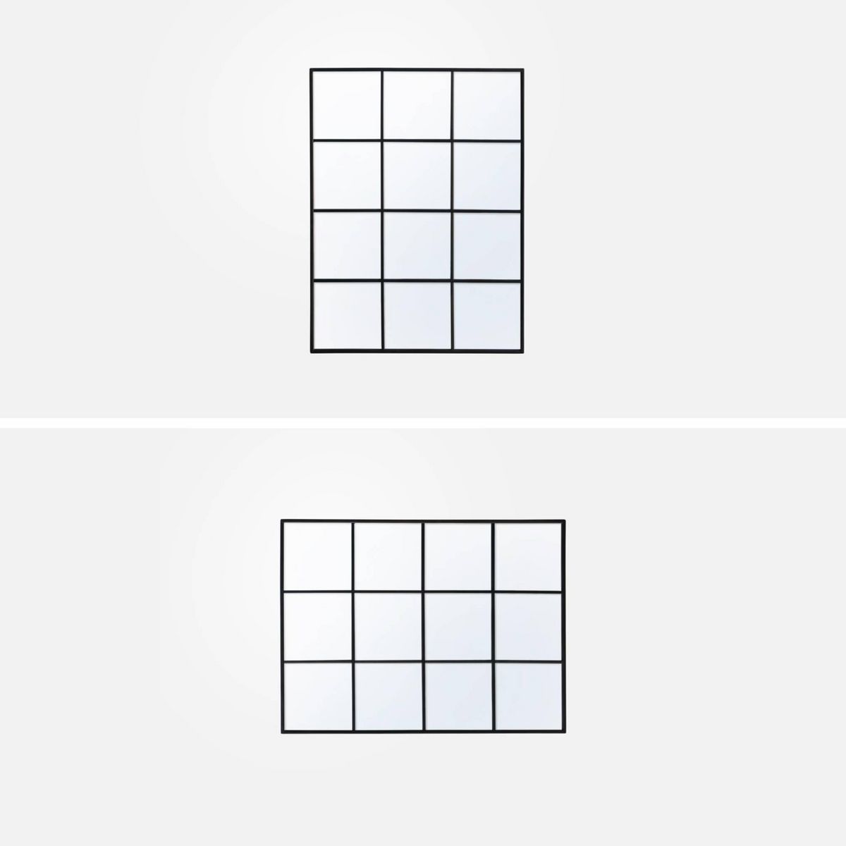 SWEEEK Miroir rectangulaire industriel acier noir - 3 tailles possibles - Terry