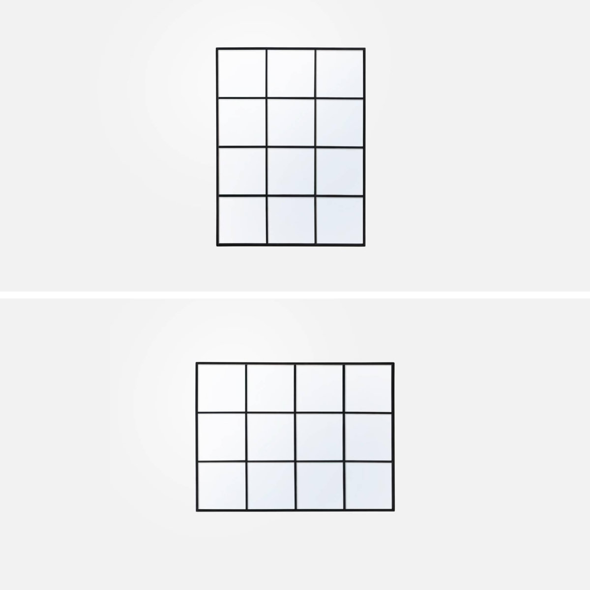 SWEEEK Miroir rectangulaire industriel acier noir - 3 tailles possibles - Terry