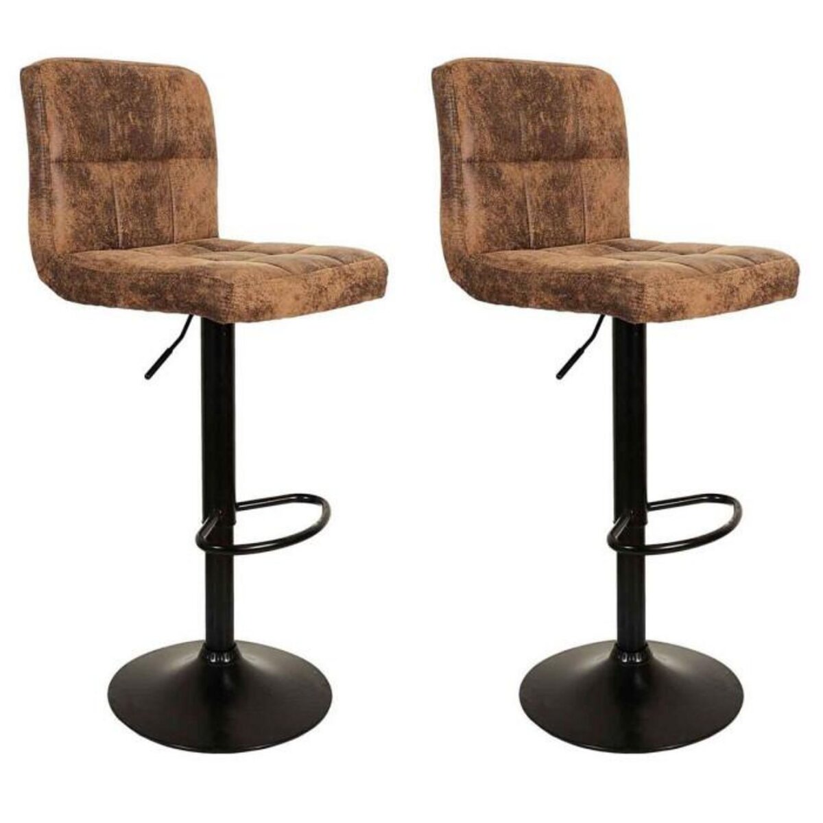 Paris Prix Lot de 2 Chaises de Bar  Dowtown  93cm Marron