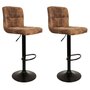 Voir la diapositive 1 : Paris Prix Lot de 2 Chaises de Bar  Dowtown  93cm Marron
