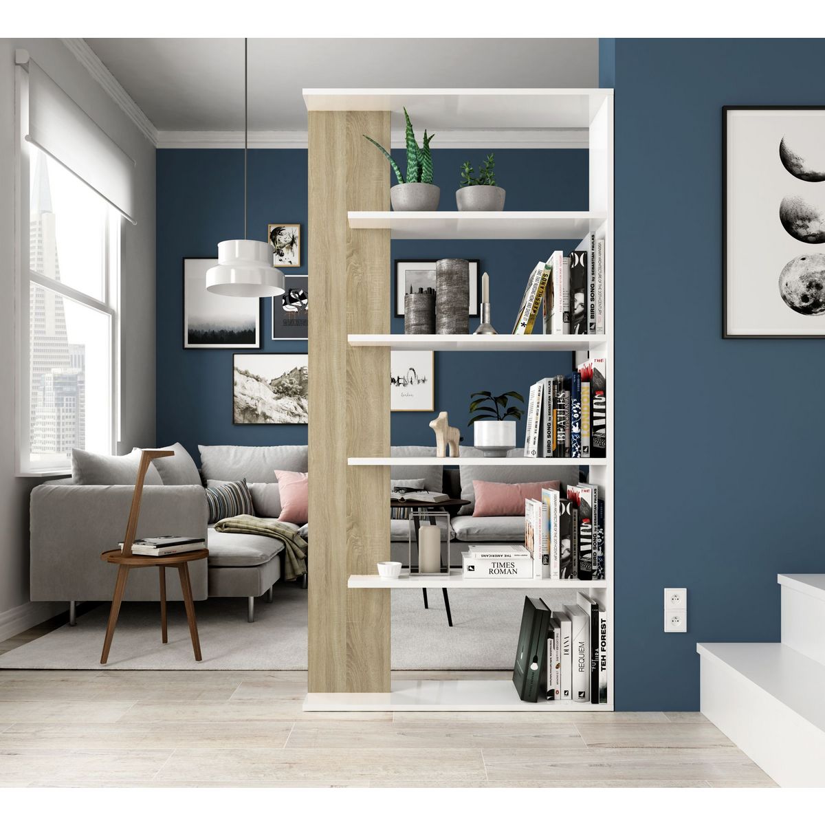 Bibliothèque 4 tablettes L90cm x H180cm SORO