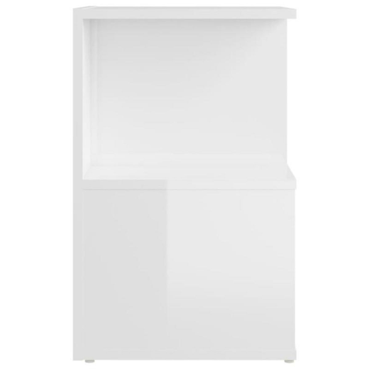 VIDAXL Tables de chevet 2pcs Blanc brillant 35x35x55cm bois ingénierie