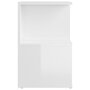 Voir la diapositive 5 : VIDAXL Tables de chevet 2pcs Blanc brillant 35x35x55cm bois ingénierie
