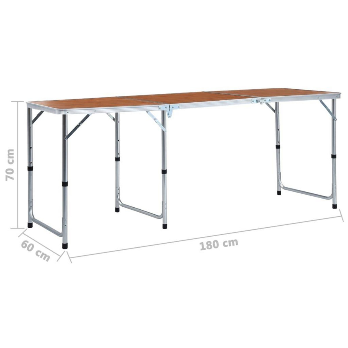 VIDAXL Table pliable de camping Aluminium 180x60 cm