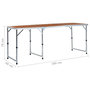 Voir la diapositive 6 : VIDAXL Table pliable de camping Aluminium 180x60 cm