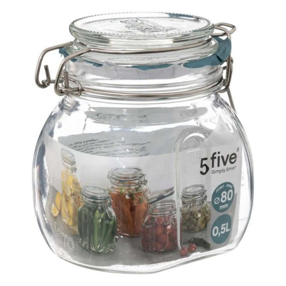 FIVE Bocal en Verre Gradué  Jarro  500ml Transparent
