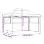 Voir la diapositive 6 : VIDAXL Tente de reception pliable escamotable avec 3 parois laterales