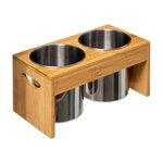 FIVE Lot de 2 Pots à Ustensiles  Bambou  23cm Naturel