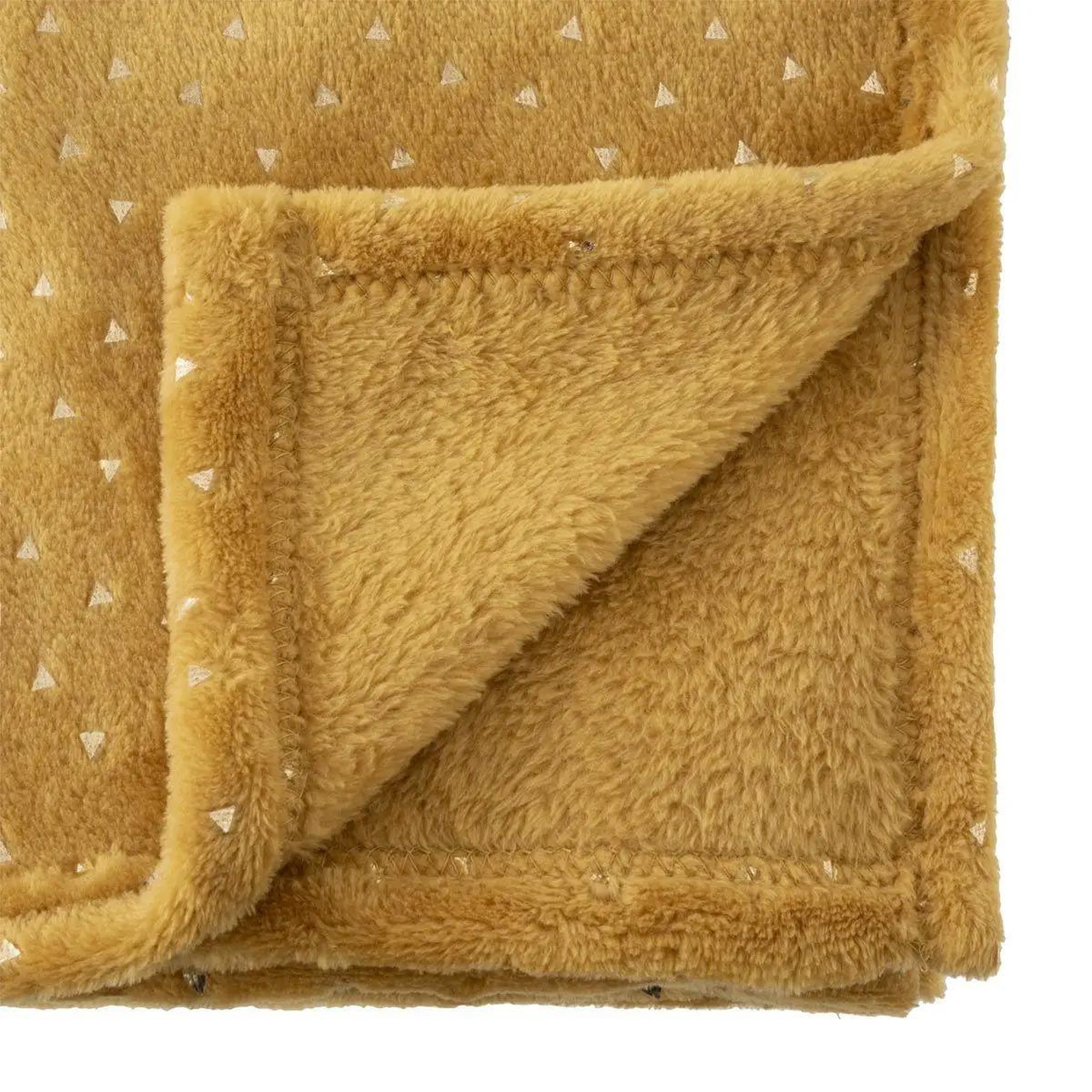 Voir la diapositive 2 : Atmosphera Kids Plaid flanelle enfant  berlingot  75x100cm ocre