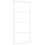 Voir la diapositive 3 : VIDAXL Porte coulissante Verre ESG depoli et aluminium 90x205 cm Blanc