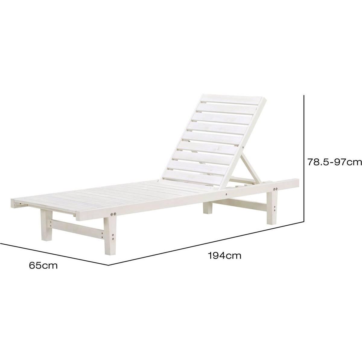 Habitat et Jardin Bain de Soleil en bois  Rawai  - Blanc