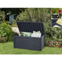 Voir la diapositive 4 : Keter Coffre de rangement extérieur KETER en résine 416 litres Gris - Malle de jardin