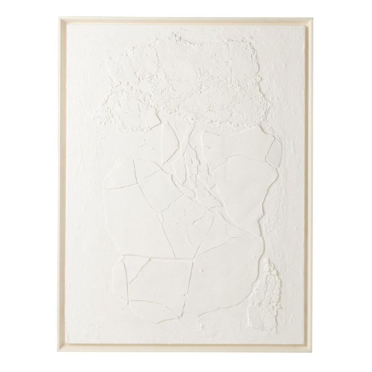 Paris Prix Tableau Effet Plâtre  Morceau  90x120cm Blanc