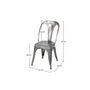 Voir la diapositive 4 : Rendez vous déco Lot de 2 chaises en métal chromé - Indus