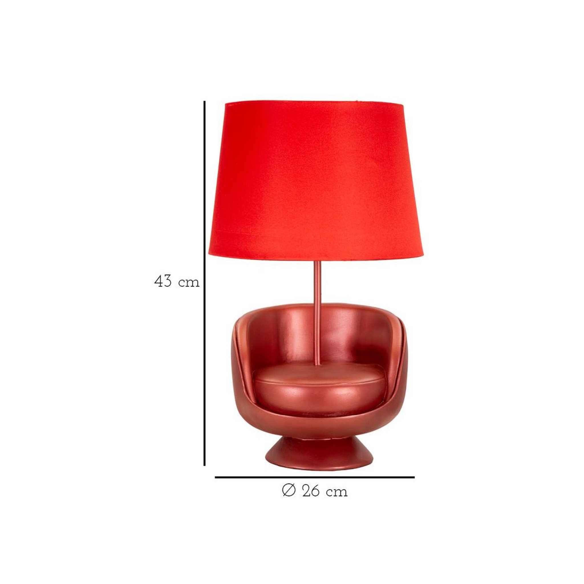 Voir la diapositive 6 : Paris Prix Lampe à poser déco  midcentury  43cm rouge