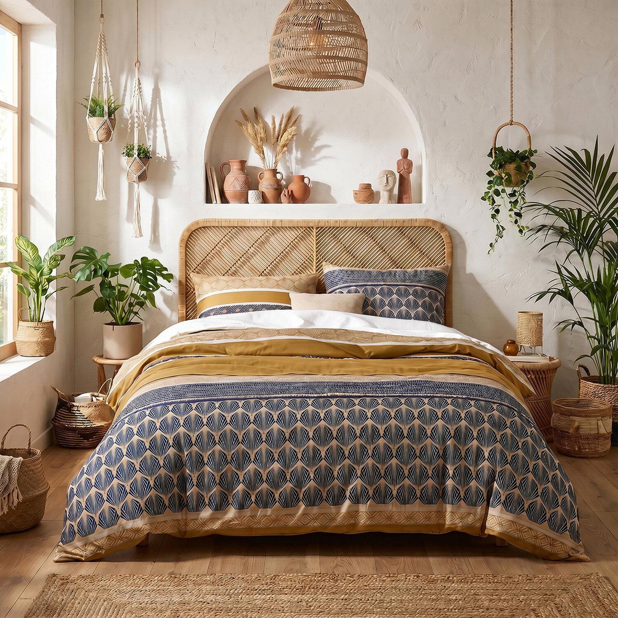 Voir la diapositive 2 : ATELIER DU COTON Parure housse de couette en coton 57 fils celorn
