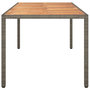 Voir la diapositive 4 : VIDAXL Table de jardin 190x90x75 cm Resine tressee/bois d'acacia Gris
