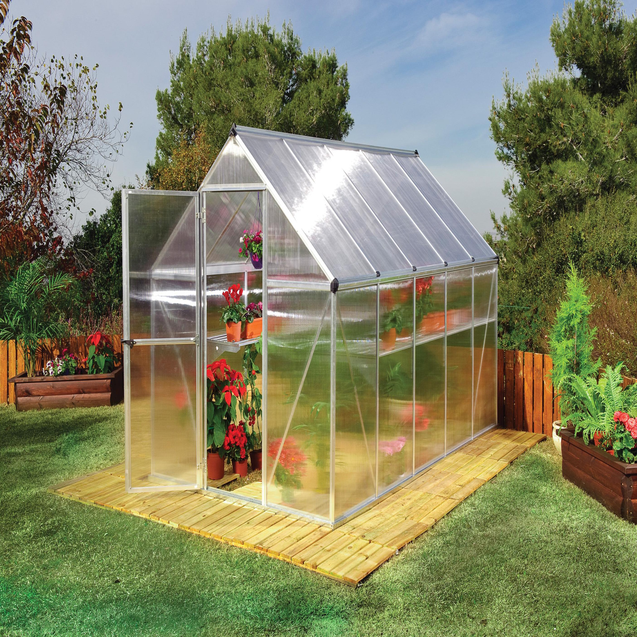 Voir la diapositive 2 : Canopia by PALRAM Serre de jardin - Polycarbonate - 5,6m² - MYTHOS