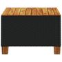 Voir la diapositive 5 : VIDAXL Table de jardin noir 55x55x36 cm resine tressee et bois acacia