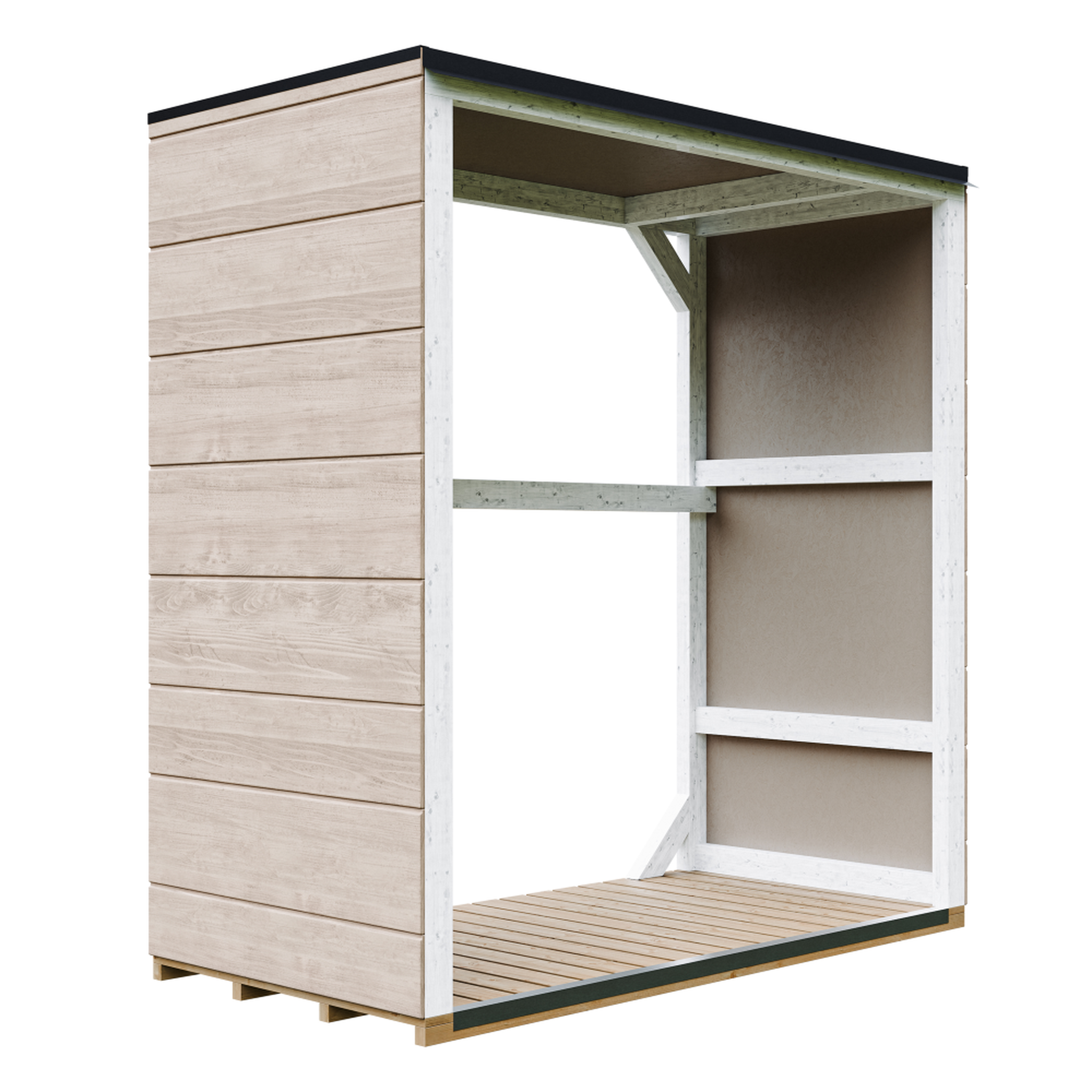 Voir la diapositive 1 : TIMBELA Abri à bûches, bois extérieur 1,14 m² Abri à bois extérieur M980-1