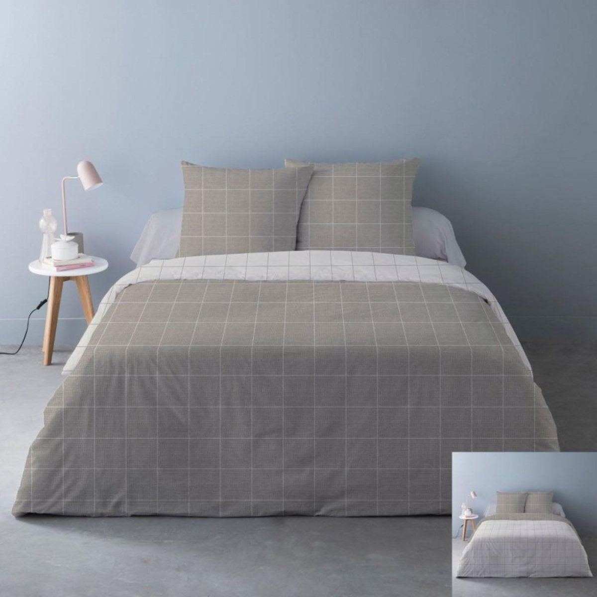 Dourev Housse de couette Flanelle 240x220 REGIS + 2 taies