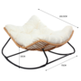 Voir la diapositive 3 : CONCEPT USINE Fauteuil à bascule en résine tressée coussin beige CANGGU