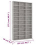 Voir la diapositive 6 : VIDAXL Armoire a CD Gris beton 102x16x177,5 cm Bois d'ingenierie