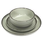 Paris Prix Service de Table 12 Pièces  Grès du Temps  27cm Vert