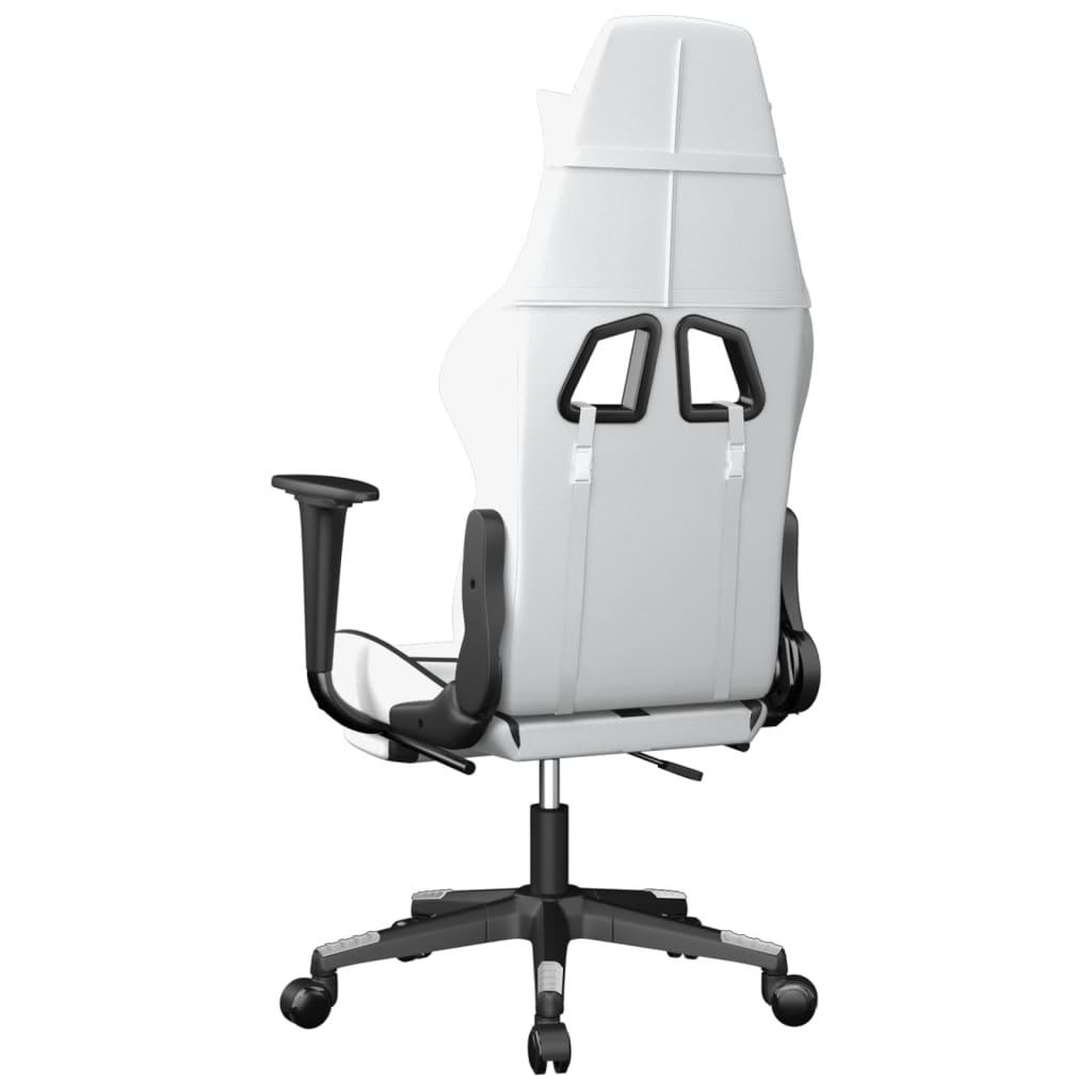 Voir la diapositive 5 : VIDAXL Chaise de jeu avec repose-pied Blanc et noir Similicuir