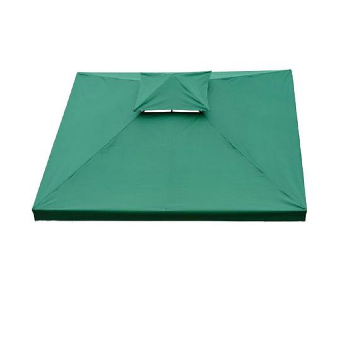 HOMCOM Toile de rechange pour pavillon tonnelle tente 3 x 3 m vert foncé